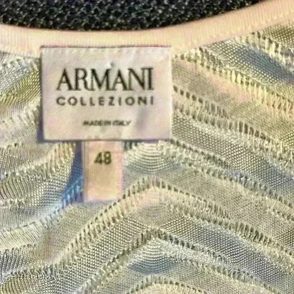 Armani Collezioni size 48 ivory top - Picture 4 of 6